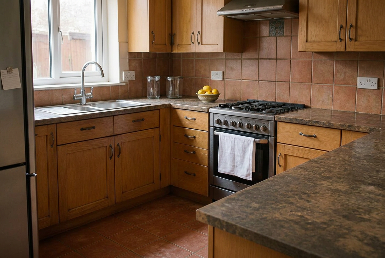 The same kitchen after cleaning